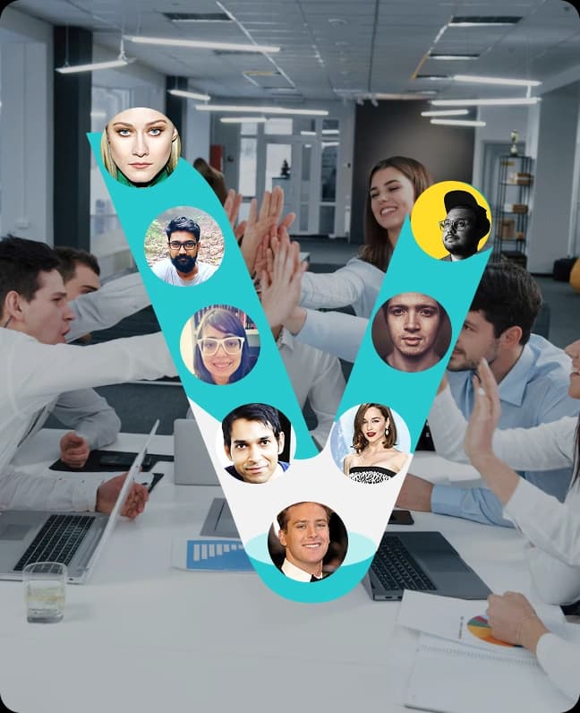 Team members of Virvainfotech working together